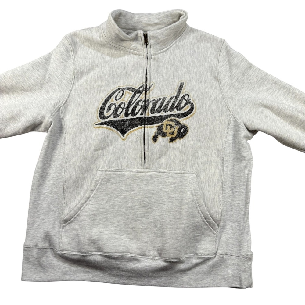 Rivalry Threads Gray Half-Zip Pullover Sweatshirt… - image 2